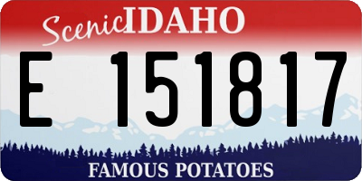 ID license plate E151817