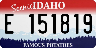 ID license plate E151819