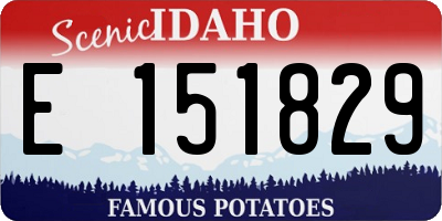 ID license plate E151829