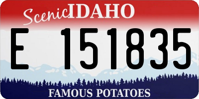 ID license plate E151835
