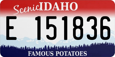 ID license plate E151836