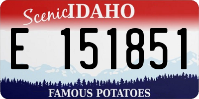 ID license plate E151851