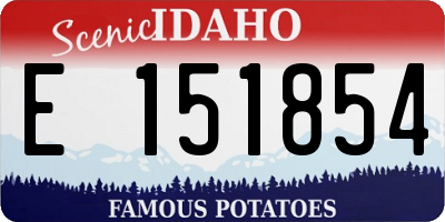ID license plate E151854