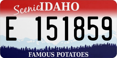 ID license plate E151859