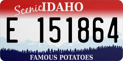 ID license plate E151864
