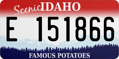 ID license plate E151866