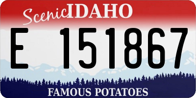ID license plate E151867