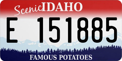 ID license plate E151885