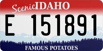 ID license plate E151891
