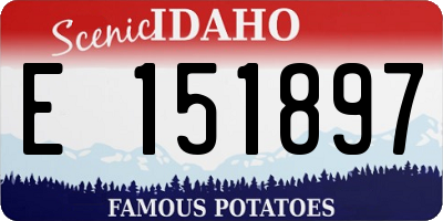 ID license plate E151897