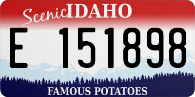 ID license plate E151898