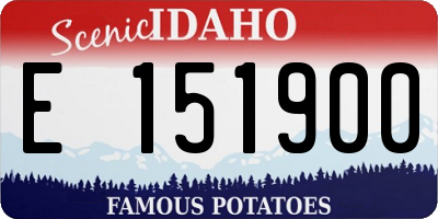 ID license plate E151900