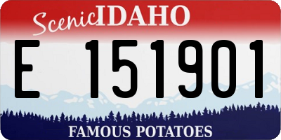 ID license plate E151901