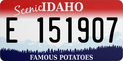 ID license plate E151907