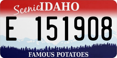 ID license plate E151908