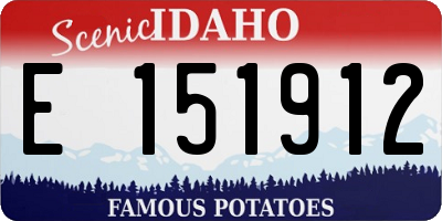 ID license plate E151912