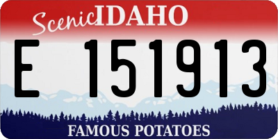 ID license plate E151913