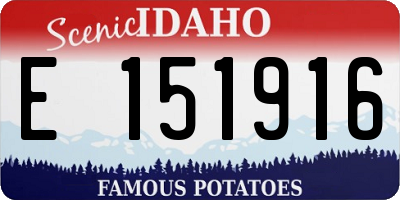 ID license plate E151916