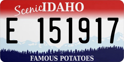 ID license plate E151917