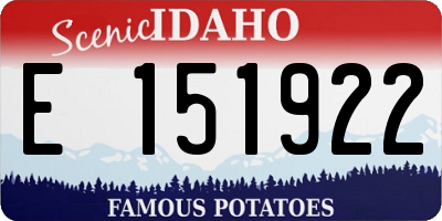 ID license plate E151922
