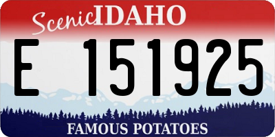 ID license plate E151925