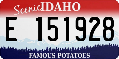 ID license plate E151928