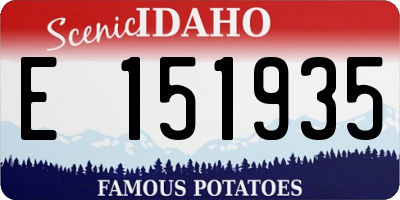ID license plate E151935