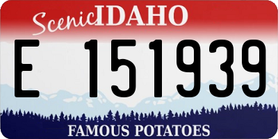 ID license plate E151939