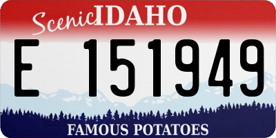ID license plate E151949
