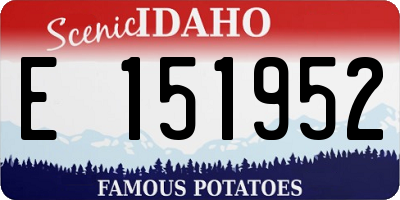 ID license plate E151952