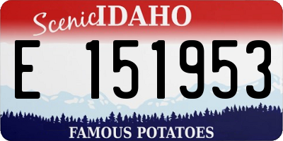 ID license plate E151953
