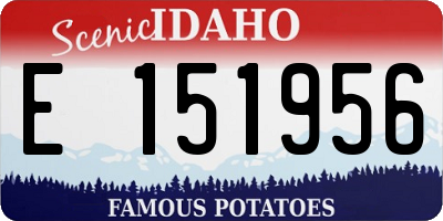 ID license plate E151956