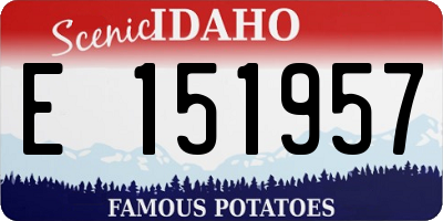 ID license plate E151957