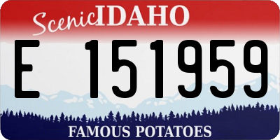 ID license plate E151959