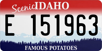 ID license plate E151963