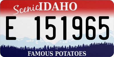 ID license plate E151965