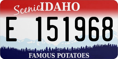 ID license plate E151968
