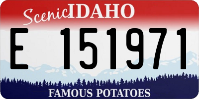 ID license plate E151971