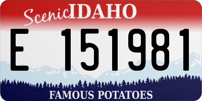 ID license plate E151981