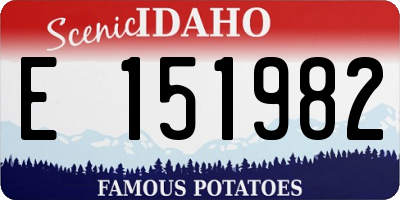 ID license plate E151982