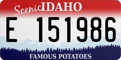 ID license plate E151986