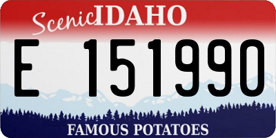 ID license plate E151990