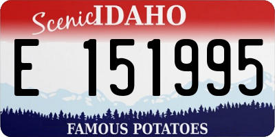 ID license plate E151995