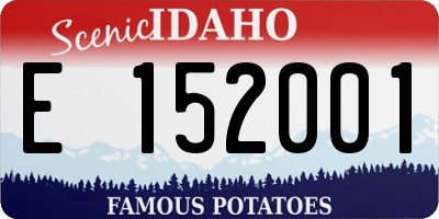 ID license plate E152001