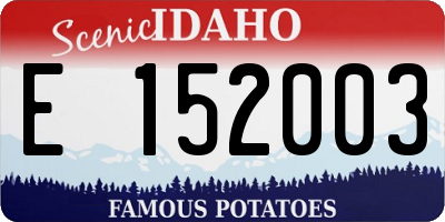 ID license plate E152003