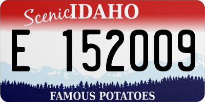 ID license plate E152009