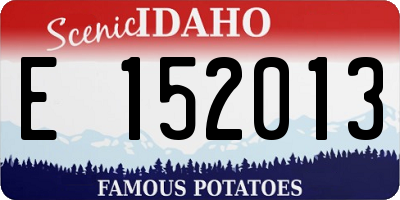 ID license plate E152013
