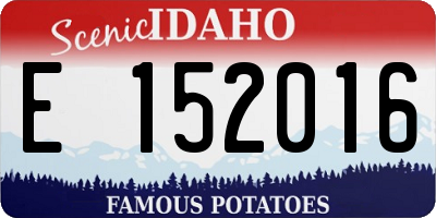 ID license plate E152016
