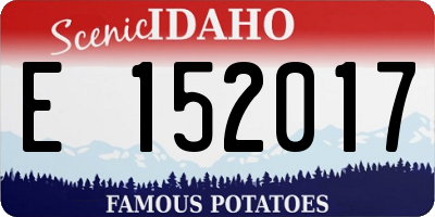 ID license plate E152017