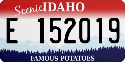 ID license plate E152019